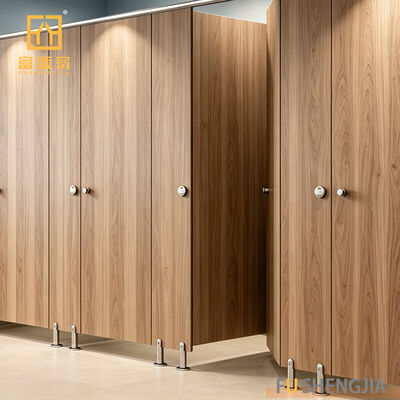 Fushengjia Compact Laminate HPL Toilet Partition, Waterproof Fireproof Cubicle Divider for Commercial Use