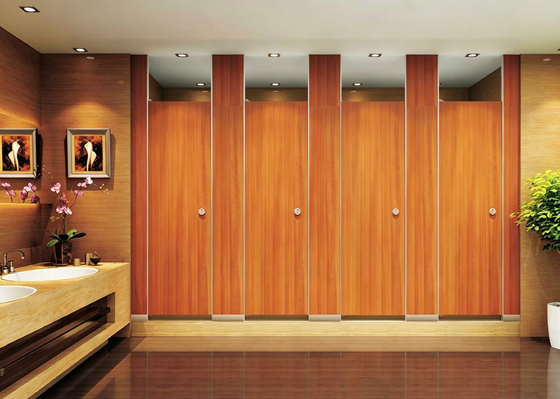 Waterproof Moistureproof HPL Compact Laminate Toilet Partition  WC Cubicle Divider for Hospital, School & Mall Commercial Restroom