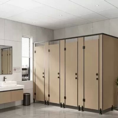 Antibacterial Public Toilet Partition Phenolic Resin Public Restroom Cubicle Moisture Proof