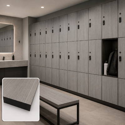 1. Waterproof Compact Laminate Lockers, Public Gym Staff Storage Lockers