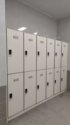 1. Waterproof Compact Laminate Lockers, Public Gym Staff Storage Lockers