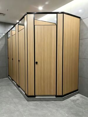 Antibacterial Phenolic Resin Toilet Partition, Moisture Proof Public Restroom Cubicle
