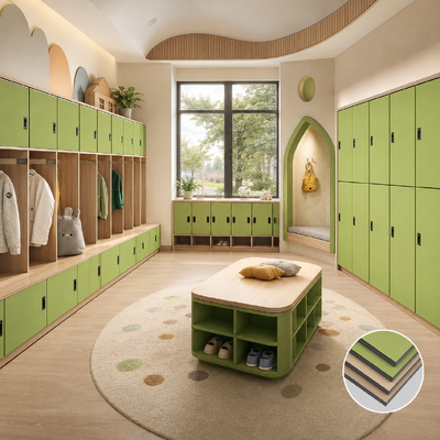 HPL Compact Laminate Lockers | Waterproof Anti-Bacterial Phenolic Resin Storage Lockers for School Gym Spa Office