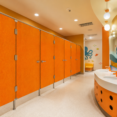 Waterproof Impact Resistant Compact HPL Phenolic Resin Public Toilet Partition, Custom Color Commercial Restroom Stall Partition for School Hospital Mall