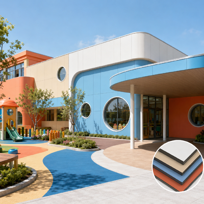 Kindergarten-specific Compact Laminate Exterior Wall Panel  Fireproof, Weather Resistant & Impact Safe
