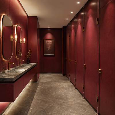 Custom HPL Compact Laminate Public Toilet Partition System