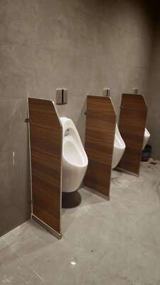 Custom Color Compact Laminate Bathroom Partition | Metal Fitting Toilet Stall