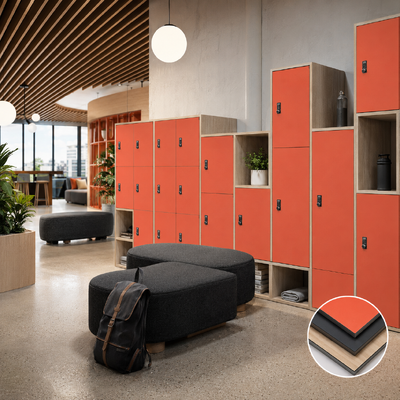 Custom HPL Compact Board Lockers | Waterproof Commercial Employee Storage Lockers for Office, Gym & School