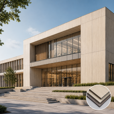 Outdoor Compact Laminate Cladding Panels for Villa & Commercial Building Facade
