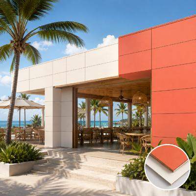 HPL Compact Exterior Wall Panel, Weatherproof Phenolic Resin Cladding Panel for Commercial Building Facade