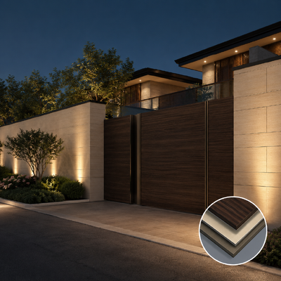 Weather Resistant Exterior HPL Compact Laminate Panel  Anti-fade Outdoor Compact Laminate Wall Panel for Villa Garden Fence & Courtyard Cladding