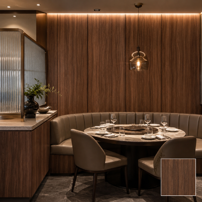 Decorative Compact Laminate HPL Wall Panel, Wood Grain Commercial Interior Wall Cladding
