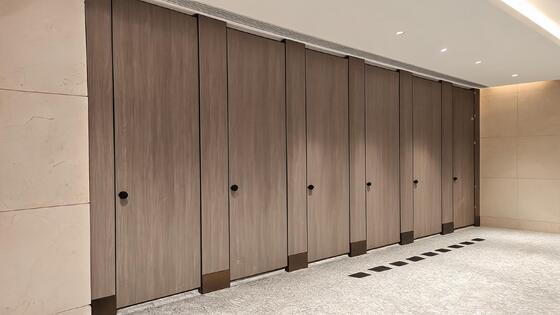 ffice Building Toilet Partition, Compact Laminate HPL Commercial Washroom Stalls