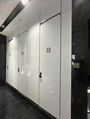 Commercial HPL Toilet Partitions | Mall Restroom Dividers | Compact Laminate