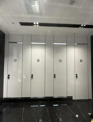 Commercial HPL Toilet Partitions | Mall Restroom Dividers | Compact Laminate