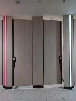 LED Light Indicator Compact HPL Toilet Cubicle  Phenolic Resin Restroom Partition