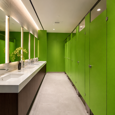 Compact Laminate Toilet Partitions for School Restrooms | Durable HPL Bathroom Dividers