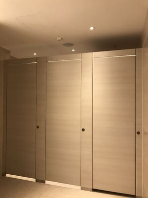 HPL Aluminum Honeycomb Core Toilet Partitions | Commercial Restroom Cubicles