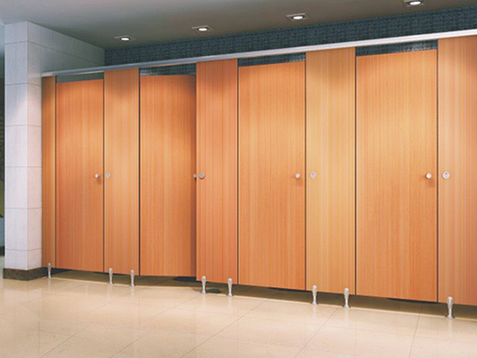 Compact Laminate Toilet Cubicles | Waterproof HPL Restroom Partition for Train Station & Bus Station Public Washroom