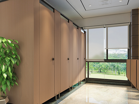 Compact Laminate Toilet Cubicles | Waterproof HPL Restroom Partition for Train Station & Bus Station Public Washroom