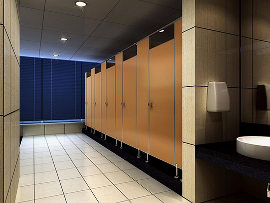 Compact Laminate Toilet Cubicles | Waterproof HPL Restroom Partition for Train Station & Bus Station Public Washroom