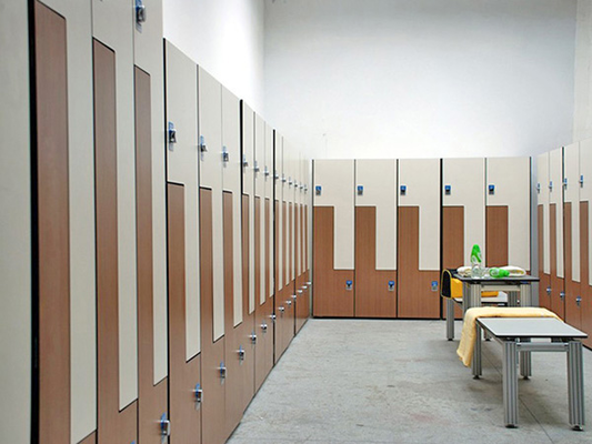 Waterproof HPL Compact Laminate Gym Lockers, Phenolic Resin Changing Room Storage Lockers for Fitness Club, Spa, Swimming Pool
